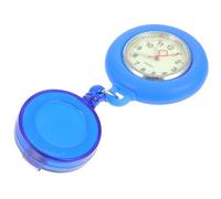 DRESSOOS Lightweight Retractable Nurse Pocket Watch with Quartz Movement, Blue Plastic Case, Portable Hanging Nurse Watch for Staff and Nursing Essentials