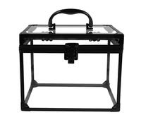 DRESSOOS Lockable Jewelry and Makeup Organizer Box for Travel, Portable Cosmetic Storage Case with Crown Design and Padlock, Vanity and Bathroom Storage for Rings, Earrings, and Necklaces