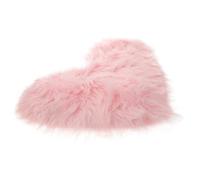 DRESSOOS Long Plush Heart Shaped Display Mat for Nail Art Photography Soft Fluffy Rug for Bedroom Versatile Salon Accessory for Live Displays and Staging