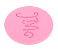 DRESSOOS Love Shape Acrylic Cookie Embosser Fondant Stamp Pink Mold for Cake Decorating and Biscuit Making at Parties