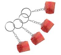 DRESSOOS Lovely Beef Pendant Keyring Imitation Food Keychain Portable Decorative Accessory