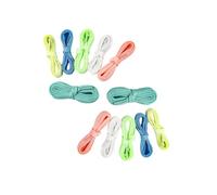 DRESSOOS Luminous Shoelaces High Visibility Reflective Gowing Thickened Polyester 12pcs Flat Shoe Laces High Visibility Reflective Glowing Shoe Strings in Multiple Colours for Night Time