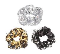 DRESSOOS Luxury Hair Bands Sequin Hair Scrunchies Set Elastic Ponytail Holders for Girls Women