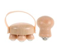 DRESSOOS Lymphatic Massager with Multiple Rollers and Finger Wheels 2pcs Handheld Wooden for Deep Tissue Massage and Muscle Relaxation for Home Use and Wellness
