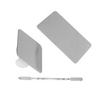 DRESSOOS Makeup Cosmetic Palettes and with Smooth round Hole Design Silver Colour 2 Sets Stainless Steel Wear-resistant Material, Nail Art Decor for Nail Art