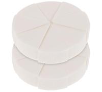 DRESSOOS Makeup Sponge Wedges White Latex 2 Sets for Comfortable Makeup Application and Cosmetic Waste Reduction Triangle Powder Puff, Suitable for Dry and Wet Use
