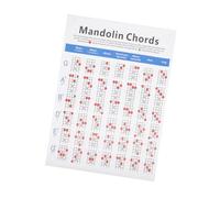 DRESSOOS Mandolin Learning Guide Chord Chart for Practice Coated Paper Professional Chord Table