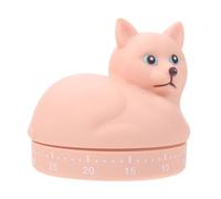 DRESSOOS Mechanical Kitchen Timer Cat Shape, 60-minute Countdown Cooking and Baking Reminder, Manual Wind-up Household Timer for Kitchen and Study Management, Pink