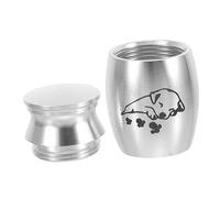 DRESSOOS Metal Pet Urn for Ashes Small Dog Cremation Casket Silver Alloy Keepsake Box for Pet Memorial Suitable for Dogs and Cats