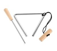 DRESSOOS Metal Triangle Percussion Instrument Handheld Triangle Bell Striker for Band Symphony