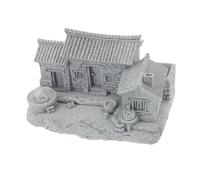 DRESSOOS Mini Chinese House Model Pot for Succulents Vintage Landscape Cottage Ornament Micro Garden Decor Realistic Miniature Plant Accessory for Moss Fairy Gardens