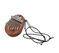 DRESSOOS Mini Kalimba Thumb Piano Necklace 8 Keys Wooden Finger Instrument Portable African Kalimba Pendant for Boys and Girls and Adults