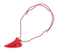 DRESSOOS Mini Ocarina Flute 6 Holes Portable Instrument in Red for Beginners and Easy to Play