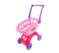 DRESSOOS Miniature Shopping Cart for Pretend Play Easy Setup Supermarket Trolley with Spacious Basket Simulation Grocery Store Handcart for Encouraging Imagination Social Skills and