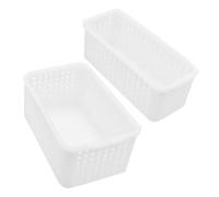 DRESSOOS Miniature Storage Basket Set 2pcs Wicker Baskets Dollhouse Accessories Tiny House Storage