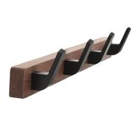 DRESSOOS Modern Wall Mounted Coat Rack 4-Hook Solid Wood Coat Hooks Wall Hook Rack with No Drilling Required Multi-Functional Use for Bedroom and Hallway Organising