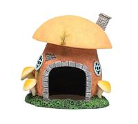 DRESSOOS Mushroom Castle Aquarium Ornament Reptile Hiding Cave Durable Decor for Fish Tank Colorfast Non Fading for Turtle Lizard Amphibian Habitats
