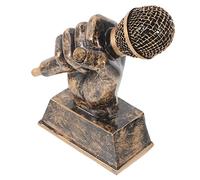 DRESSOOS Music Trophy Singing Award Microphone Design for Karaoke Parties Novelty Trophy for Competitions Decor
