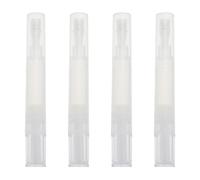 DRESSOOS Nail Cuticle Oil and Eyebrow Growth 4Pcs 4Ml Empty Brush Pen Set, Sturdy Cosmetic Container Pens for Manicure and Makeup Liquid Application