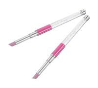 DRESSOOS Nail File Cuticle Remover Pen for Nail Surface Care and Plastic Material 2pcs with Frosted Stone and Cuticle Repair Suitable for Professional Salons and Home Use