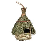 DRESSOOS Natural Bird House Ornament Handmade Seagrass Bird Nest Garden Outdoor Wall Art