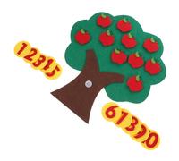 DRESSOOS Non-woven Apples Tree Counting Educational Math Game for Preschool Digital Cognitive Learning with Numbers and Soft Edges Reusable Felt Math Supply