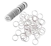 DRESSOOS Number Tags Numbered Tags Round 50pcs Plastic with Key Rings for Key and Locker Organisation, Sturdy Abs Material Suitable for Sauna and Office Use
