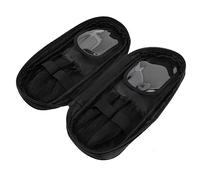 DRESSOOS Organize Your Makeup Travel Makeup Bag Brush Holder Black Canvas Large Capacity Easy Zipper Closure