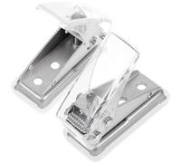 DRESSOOS Paper Punch Tool Office Loose Leaf Hole Maker Hand-held 2pcs Plastic Single Hole Puncher Easy to Operate for Diary and Envelope for Crafting