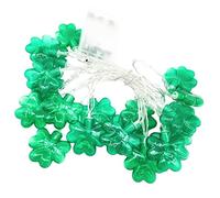 DRESSOOS Patrick's Day Led Shamrock String Lights LEDs Battery Operated Fairy Lights for Home Party and Window Decoration Safe Easy to Install for Irish Theme Celebrations