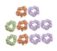 DRESSOOS Pcs Mixed Flower Hair Ropes Stretchy Hair Scrunchies for Ponytail Holder Decorative Patterns for Women