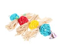DRESSOOS Pet Bird Chewing Plaything Natural Raffia Hanging Toy for Parrots Parakeets Lovebirds Interactive Birdcage Decor and Relaxation Toy Safe Fun for Bird Types