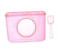 DRESSOOS Pet Hamster Cage Accessory Acrylic Hamster Sand Bath Stylish Outdoor Bathroom