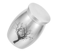 DRESSOOS Pet Urn for Ashes Keepsake Memorial Casket for Dogs and Cats Cremation Container for Pet Loss Elegant Silver Design for Cherished Remembrance