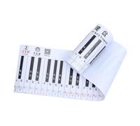 DRESSOOS Piano Keyboard 88 Keys Practice Guide Paper Chart 1:1 Scale, Black and White Music Staff and English Notation for Beginners Learning and Teaching