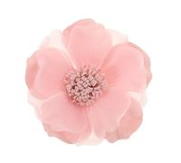 DRESSOOS Pink Camellia Brooch Pin for Women Elegant Three-dimensional Fabric Flower with High Degree of Realism, Chic French Style Clothing Accessory for Jackets and Bags