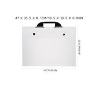 DRESSOOS Portable A3 Art Portfolio Folder White Handheld Painting Storage Bag with Button Closure Multi-Function Drawing Portfolio Suitable for Students and Artists