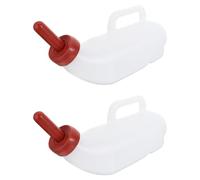 DRESSOOS Portable Lightweight Calf Milk Feeding Bottles Made of Plastic and Silicone 2 Sets 2l Random Color for Livestock Nursing and Farm Use