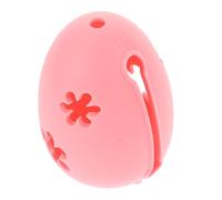 DRESSOOS Portable Silicone Makeup Sponge Storage Box Breathable Egg-Shaped Holder in Pink for Makeup Puff Organization and Travel Compatible Cosmetic Sponges