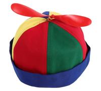 DRESSOOS Propeller Hat Helicopter Baseball Cap, Cotton Baseball Cap with Plastic Pinwheel Top, Novelty Colorful Costume Headgear for Festivals & Parties