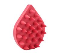 DRESSOOS Red Silicone Hair Scalp Massager Shampoo Brush Water Drop Shape, Sturdy Design that Does Not Hurt The Scalp, for Dandruff Treatment and Daily Hair Washing