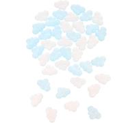 DRESSOOS Resin Cloud Charms 40pcs with Fine Glittery Surface Cute Realistic Cloud Shape Flatback Embellishments Easy to Glue for Phone and Shoe Craft DIY Scrapbooking and Teaching Models