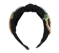 DRESSOOS Retro Headband for Women Rhinestone Embroidery for Girl Hairbands and Headdresses for Parties and Daily Wear