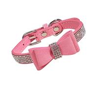 DRESSOOS Rhinestone Pet Adjustable Length Fashion Bowknot Design for Puppy Adult Dogs