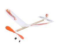 DRESSOOS Rubber Band Powered Outdoor Glider Plane Model DIY Assembly Lightweight Airplane for Enhancing Hand-eye Coordination and Operational Skills Birthday