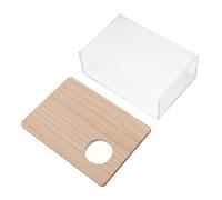 DRESSOOS Sand Bath Case Guinea Pig Sand Bath Basin Acrylic Wood Hamster Litter Box