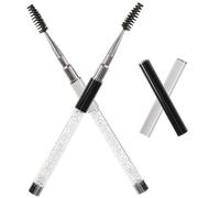 DRESSOOS Set of 2 Spiral Fiber Eyelash Brushes Sturdy Flexible for Smooth Mascara Application for Separating Lashes