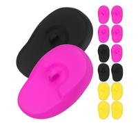 DRESSOOS Silicone Ear Covers Easy to Clean that Fit the Natural Shape 6 Pairs Ear Protectors for Hair Dye Protection for Beauty and Salon Use