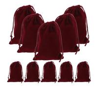 DRESSOOS Small Flannel Drawstring Bags with Soft and Delicate Material for Jewelry 10pcs Protecting Items from Friction, for Bridal Shower and Party Favors