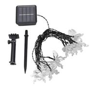 DRESSOOS Solar Powered 5m Butterfly LED String Lights with 8 Modes, Colorful Waterproof Outdoor Garden Yard Lawn Decoration Lighting for Patio and Holiday Parties